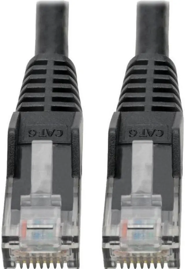 Alt view image 6 of 20 - Tripp Lite N201-06N-BK Premium Cat6 Gigabit Snagless Molded Utp Patch Cable, 24 Awg, 550 Mhz/1 Gbps (Rj45 M/M) , Black, 6 In. - Patch Cable - Rj-45 (M) To Rj-45 (M) - 5.9 In - Utp - Cat 6 - Ieee 802.