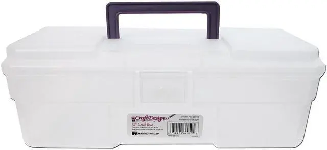 Alt view image 5 of 14 - Akro-Mils AKM09912CLPUR Supply Box- 6in.x12in.x4in.- Plastic- Clear-Purple