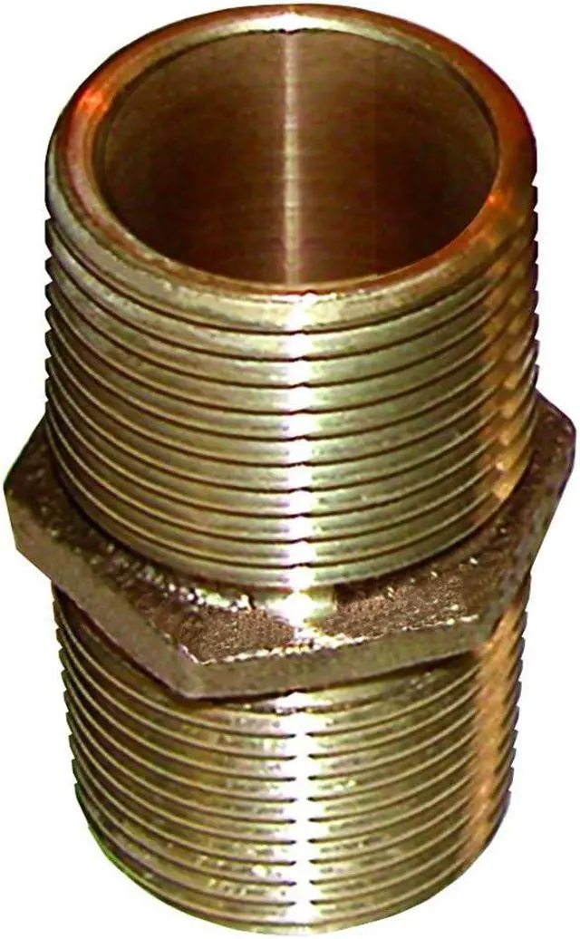 Alt view image 2 of 8 - GROCO Bronze Pipe Nipple - 1/2" NPT