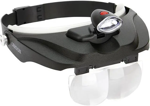 Main image of CARSON CP-60 Carson LED Lighted Head Visor Magnifier 1.5x2x2.5x3x