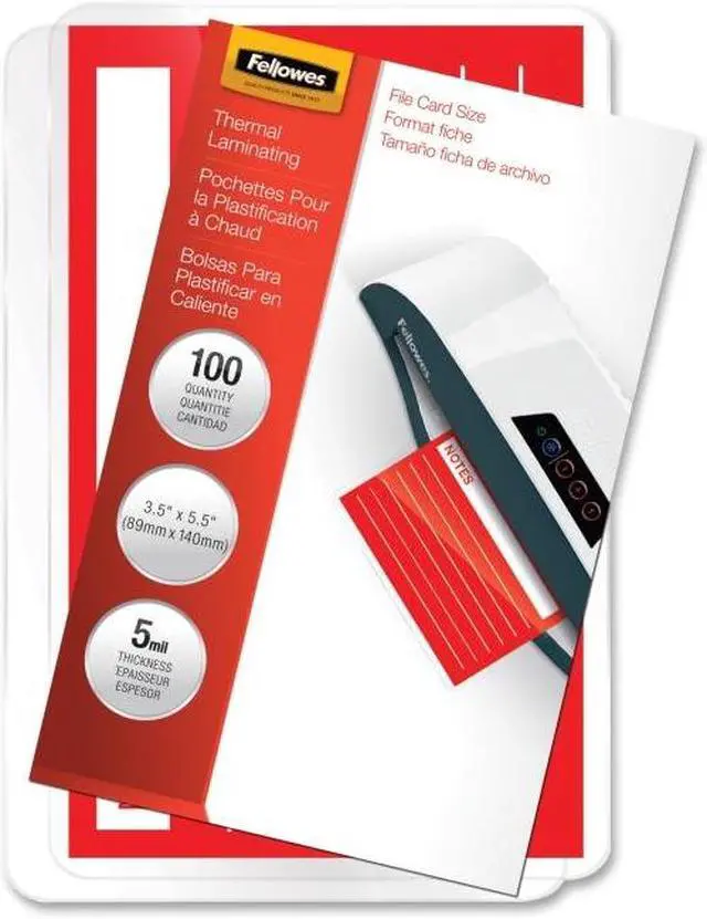 Alt view image 8 of 14 - Fellowes Thermal Pouches Index Card 100/Pack 52017