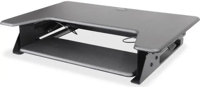 Alt view image 9 of 16 - Kantek STS900 Sit To Stand Desktop Workstation, Black