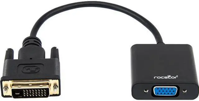 Alt view image 2 of 7 - Rocstor Y10A198-B1 DVI-D to VGA Active Adapter - Resolutions up to 1920x1200 M/F