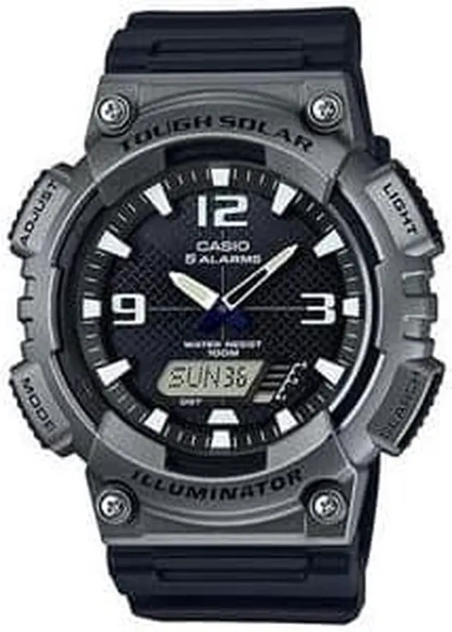 Alt view image 6 of 10 - CASIO AQS810W-1A4V Gunmetal Ana Digi Watch