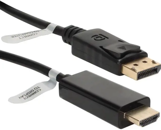Alt view image 3 of 4 - QVS 15ft DisplayPort to HDMI Digital A/V Cable
