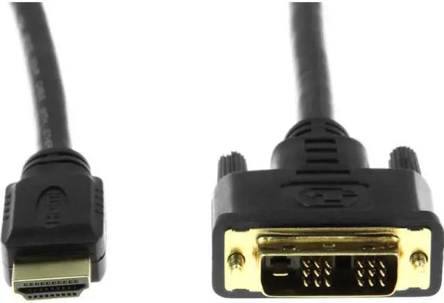 Alt view image 3 of 4 - Rocstor Y10C124-B1 6ft. HDMI to DVI-D Cable M/M HDMI Male to DVI-D Male