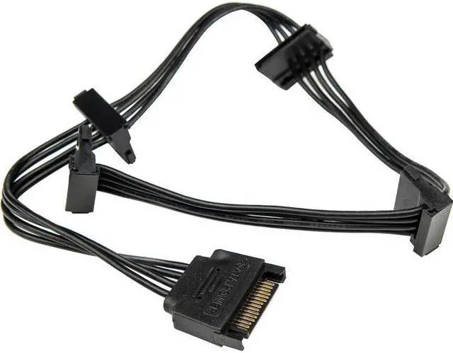 Alt view image 7 of 11 - Rocstor Splitter Cord - for Hard Drive, Solid State Drive, Optical Drive - Black