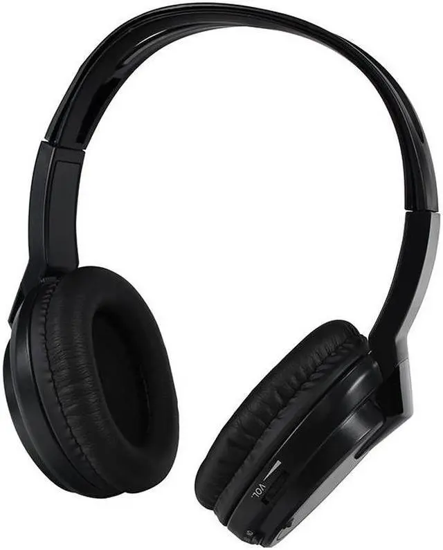 Alt view image 4 of 7 - Audiovox Wireless Headphones Single channel IR Faux leather ear piece 2-AAA included