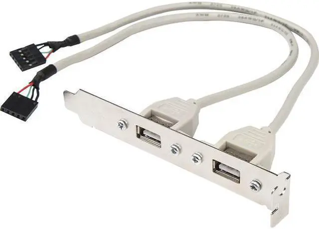 Alt view image 2 of 15 - Rocstor 2 Port USB A Female Low Profile Slot Plate Adapter