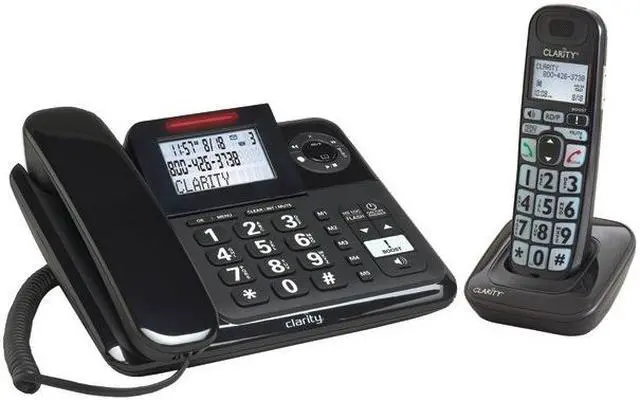 Alt view image 7 of 18 - Clarity 53727.000 E814CC Moderate Hearing Loss Corded and Cordless Phone Combo