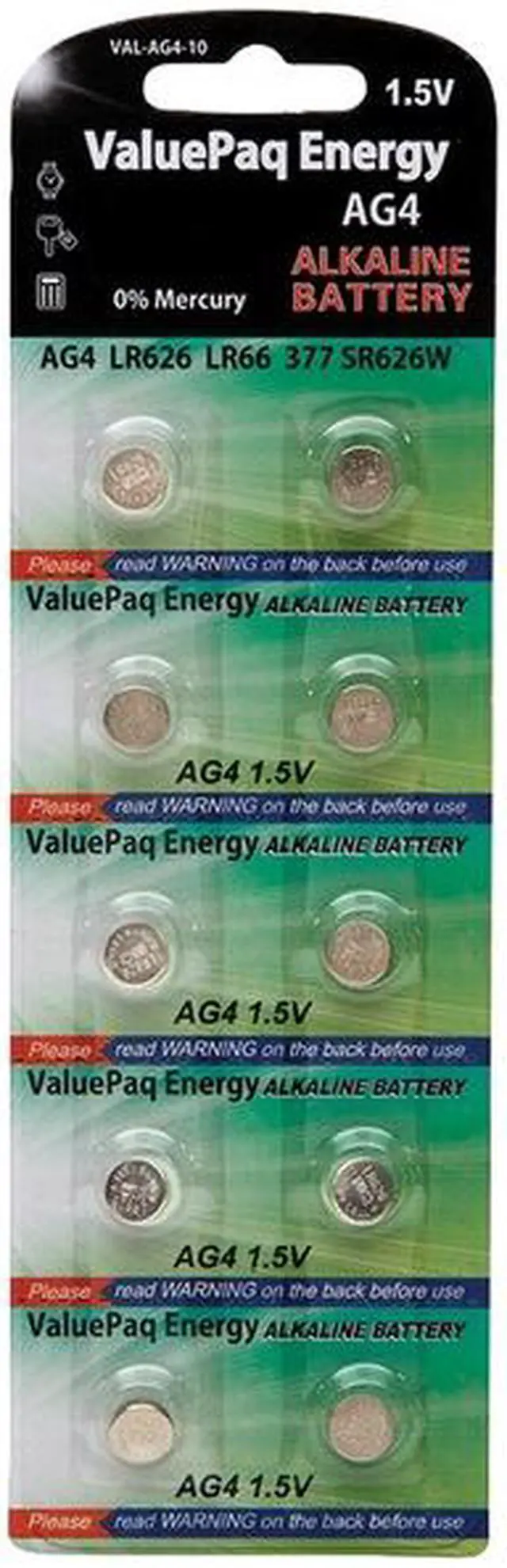 Alt view image 2 of 5 - Dantona[r] Val-ag4-10 Valuepak Energy Ag4 Silver Oxide Button Cell Batteries, 10 Pk