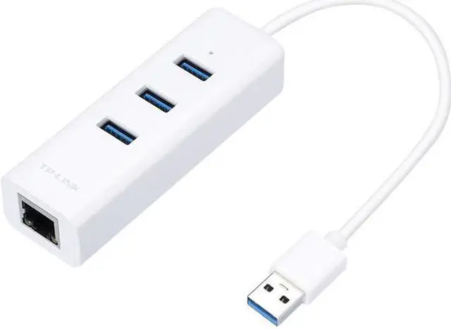 Alt view image 9 of 20 - TP-Link USB 3.0 to Ethernet Adapter, Portable 3-port USB Hub with 1 Gigabit RJ45 Ethernet Port Network Adapter, Supports Windows 7/8/8.1/10, Mac OS X (10.6-10.14), Linux OS and Chrome OS