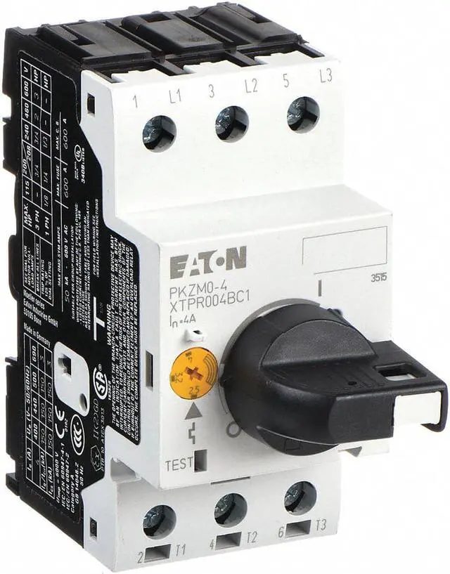 Alt view image 2 of 3 - EATON XTPR004BC1 Manual Motor Protector,4A,Rotary,Frame B