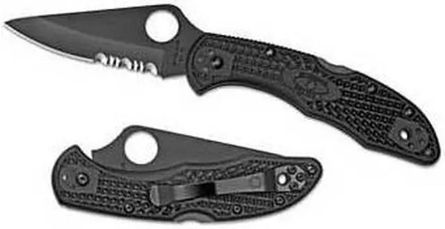 Alt view image 8 of 13 - Spyderco Delica4 Folder Knife 2.9" Partial Titanium Carbonitride Vg10 SS 499Ssg1