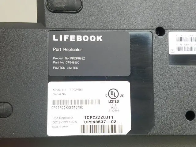 Alt view image 4 of 4 - Fujitsu CP248548-01 Laptop Port Replicator Docking Station for Lifebook FPCPR63Z