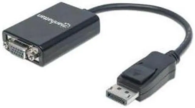 Alt view image 3 of 18 - Manhattan DisplayPort to VGA Converter Cable - DisplayPort/VGA for Monitor, Video Device, Projector, Notebook, Desktop Computer - 1.35 GB/s - 5.91" - 1 x DisplayPort Male Digital Video - 1 x HD-15 Fem