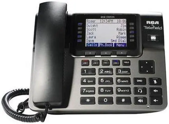 Alt view image 6 of 6 - RCA U1000 4-line Operation Unison 4 Line Business Phone System Base Integrated Answering Machine