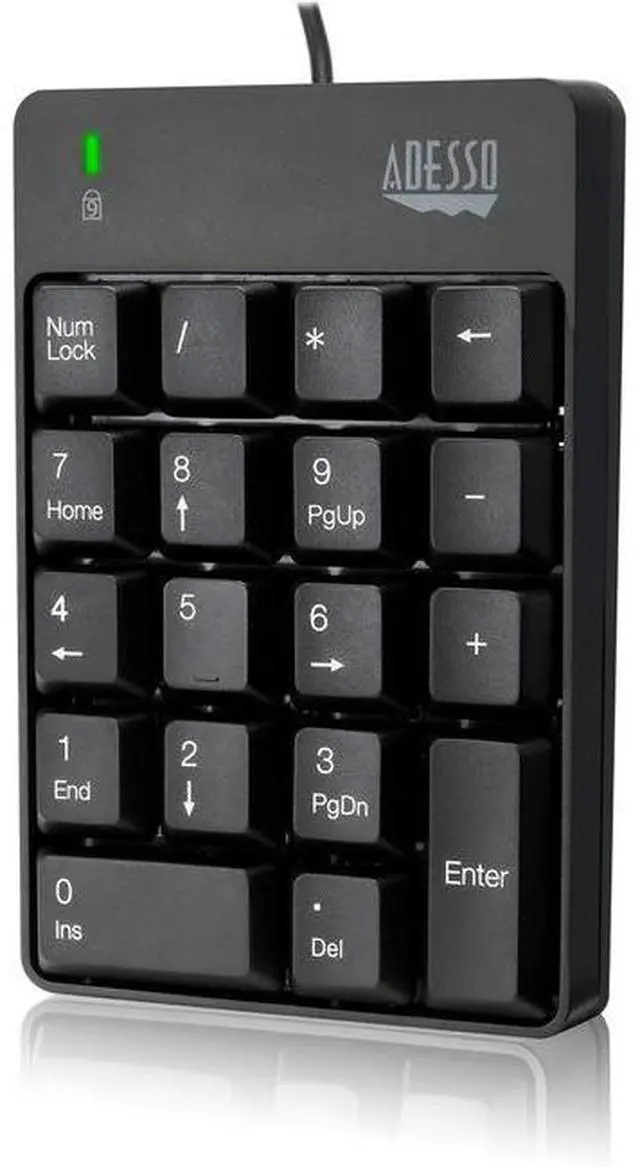 Alt view image 6 of 13 - Adesso AKB-601UB - USB Spill Resistant 18-Key Numeric Keypad
