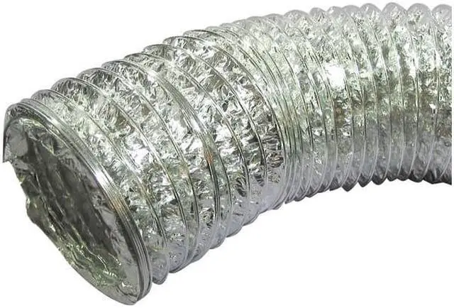Alt view image 2 of 6 - Deflecto F0408MSX/30 Aluminum Duct (Supurr-Flex transition ducting; 8ft)