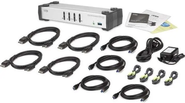 Alt view image 3 of 8 - ATEN CS1914 4-Port USB 3.0 DisplayPort KVMP Switch