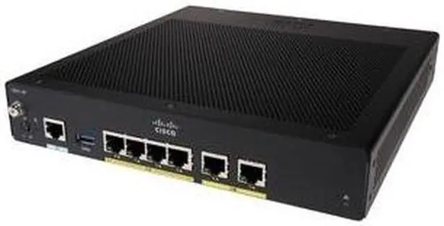 Alt view image 5 of 7 - Cisco - C921-4P - Cisco C921-4P Router - 6 Ports - Management Port - SlotsGigabit Ethernet - Desktop, Rack-mountable,