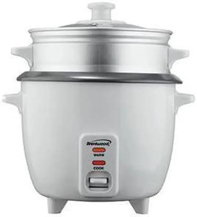 Alt view image 5 of 10 - Brentwood TS-180S 8-Cup Uncooked/16-Cup Cooked Rice Cooker and Food Steamer - White