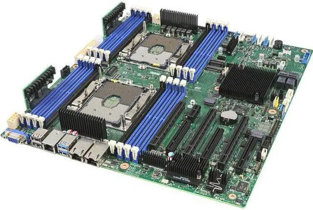 Alt view image 6 of 11 - Intel S2600STBR Server Motherboard - Intel C624 Chipset - Socket P - Intel Optane Memory Ready - SSI EEB - 2 TB DDR4 SDRAM Maximum RAM - DIMM, RDIMM, LRDIMM - 16 x Memory Slots - 12 x SATA Interfaces MPN:S2600STBR