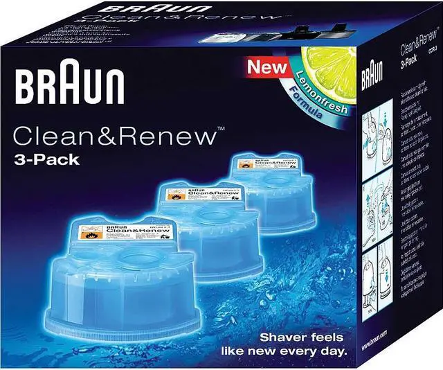 Alt view image 4 of 6 - Braun CCR3 Braun Replacement Clean & Charge Refills Cartridge 3 Pack CCR3