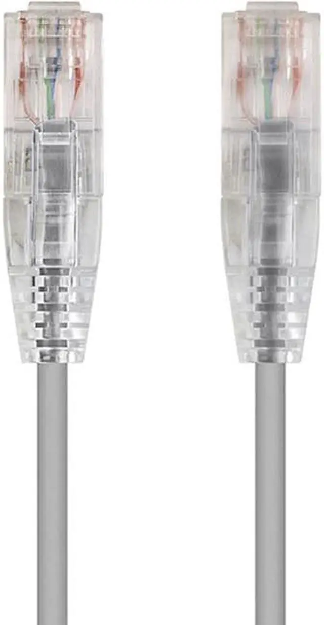 Alt view image 8 of 20 - Monoprice Cat6 Ethernet Patch Cable - 5 feet - Gray | Snagless RJ45 Stranded 550MHz UTP CMR Riser Rated Pure Bare Copper Wire 28AWG - SlimRun Series