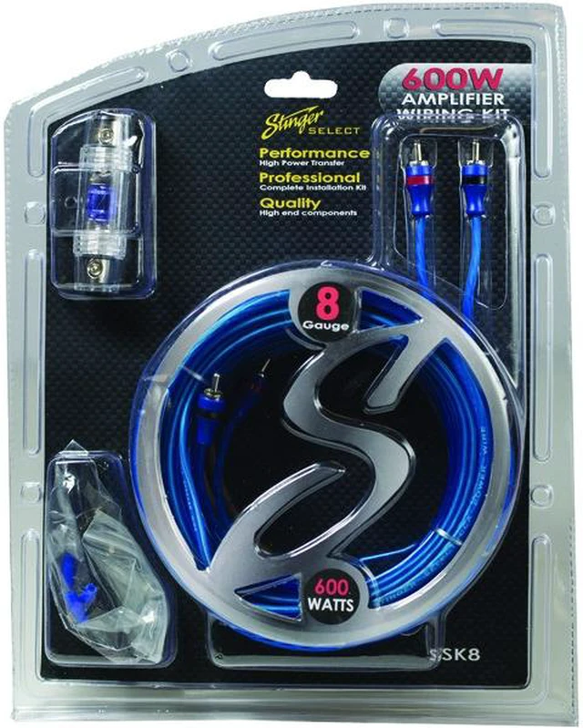 Alt view image 3 of 9 - Stinger SSK8 8 Gauge Select Wiring Kit with Ultraflexible Copper-Clad Aluminum Cables