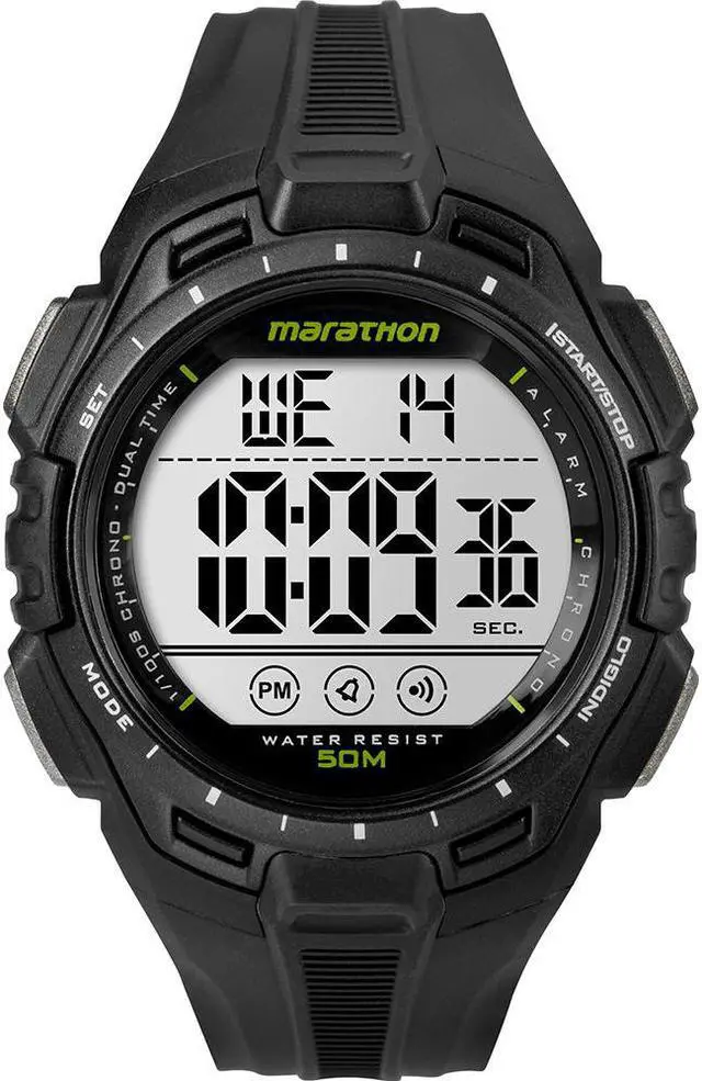 Alt view image 8 of 12 - Timex Men Marathon | 24-Hour Stopwatch Two-Time Zones Black | Sport TW5K94800