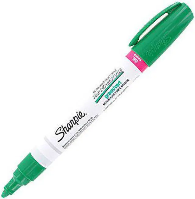 Alt view image 2 of 6 - Sharpie Permanent Paint Marker Medium Point Green 35552