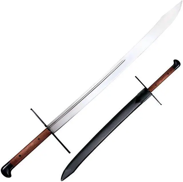 Alt view image 11 of 13 - COLDSTEEL 88GMS COLD STEEL GROSSE MESSER WITH LEATHER SCABBARD