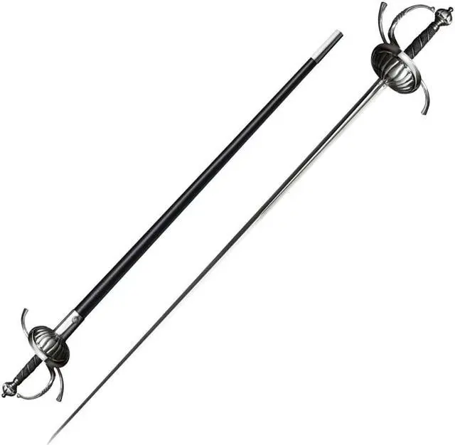 Alt view image 7 of 9 - COLDSTEEL 88CHR Cold Steel Cup Hilt Rapier Ribbed Shell Swept