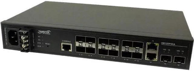 Main image of Transition Networks Managed Gigabit Ethernet Fiber Switch