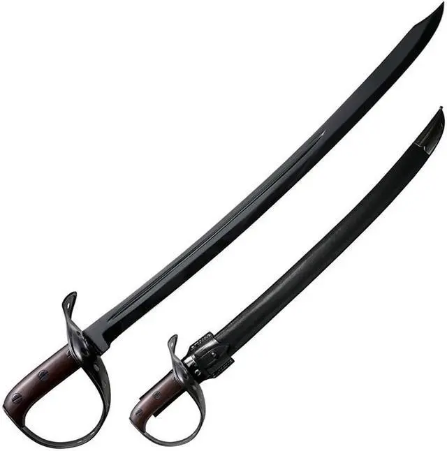 Alt view image 9 of 11 - COLDSTEEL CS88CSH-BRK COLD STEEL 1917 Hybrid Cutlass 25 Blued Carbon Steel Blade Hardwood Handle