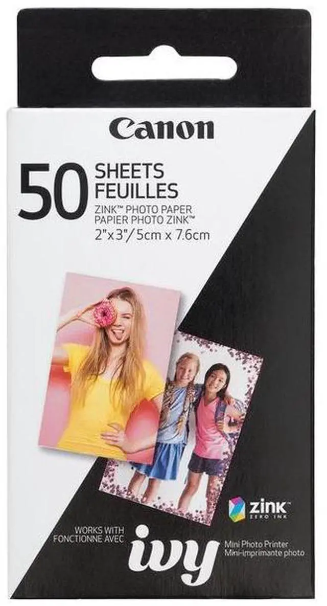 Alt view image 7 of 20 - Canon ZINK Photo Paper for Ivy Mobile Printer - 50 Sheet Pack
