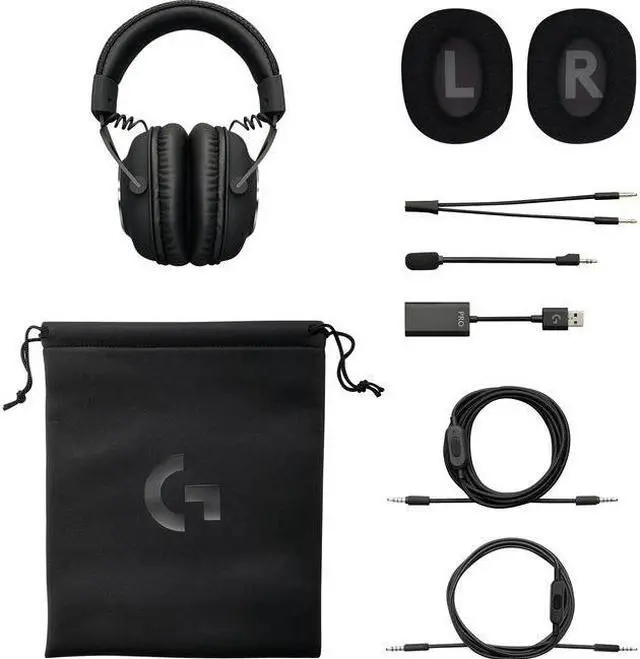 Alt view image 6 of 20 - Logitech PRO X 981-000817 Wired Over-the-Ear Gaming Headset Black