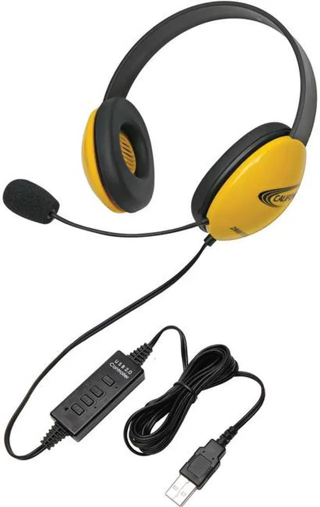 Alt view image 6 of 8 - Califone Children's Listening First Stereo Headset with Michrophone and 5.5 straight cord USB