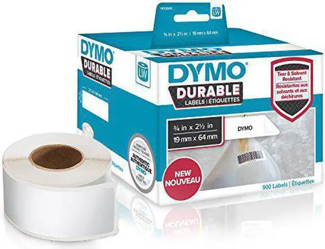 Alt view image 2 of 6 - Dymo 1933085 Lw Durable 3 4In X 2-1 2In White Poly, 900 Labels