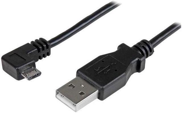 Alt view image 2 of 8 - StarTech 1m 3 ft Right Angle Micro-USB Charge-and-Sync Cable M/M - USB 2.0 A USBAUB1MRA