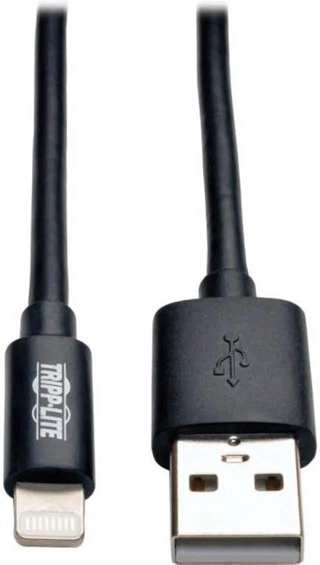 Alt view image 5 of 10 - Tripp Lite M100010BK Black USB Sync/Charge Cable with Lightning Connector