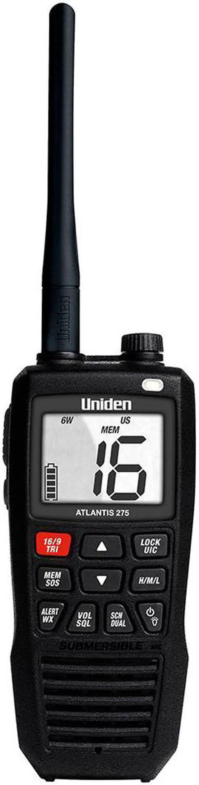 Alt view image 2 of 14 - Uniden Atlantis 275 Floating Handheld VHF Marine Radio - ATLANTIS 275