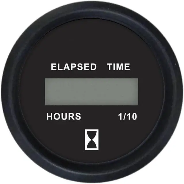 Alt view image 4 of 5 - Faria 2" Digital Hourmeter Gauge - 12-32V - Euro Black