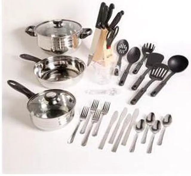Alt view image 2 of 4 - Gibson Overseas 89117.32 Lybra Ss Cookware Set 32Pc