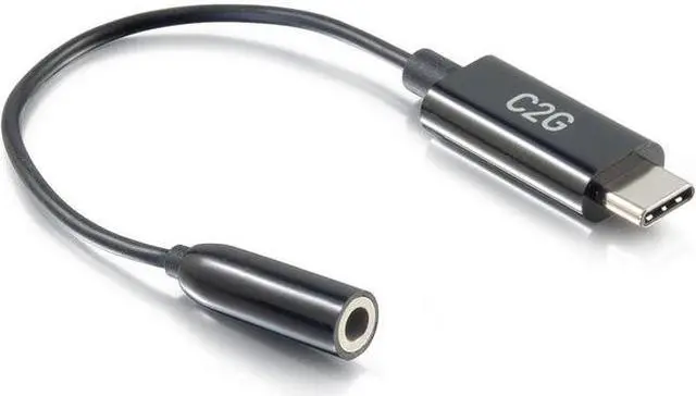 Alt view image 11 of 11 - C2G USB C To Aux Adapter (3.5mm) USB C Phone Adapter For Audio