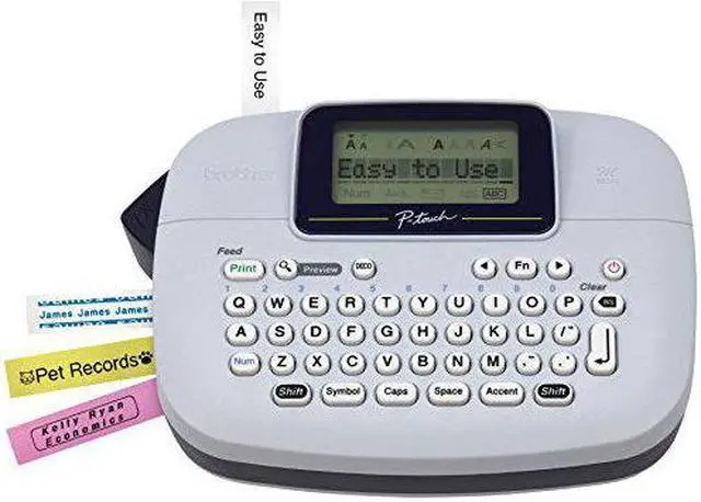 Alt view image 8 of 20 - Brother P-touch PT-M95 Handy Label Maker, Direct Thermal, 230 dpi, 7.5mm./sec, Up to 2 Print Lines, Manual Cutter