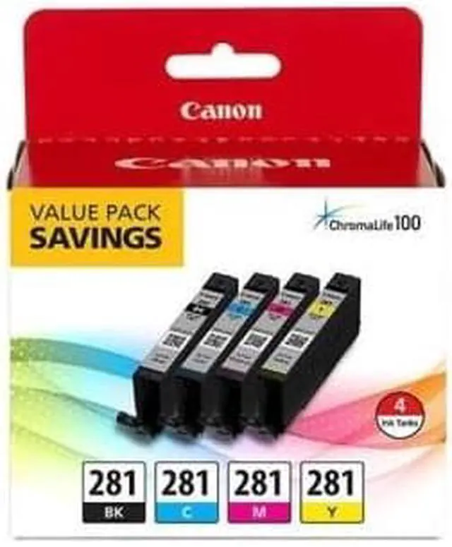 Alt view image 5 of 10 - Canon Cli-281 Ink Cartridge - Black Cyan Magenta Yellow