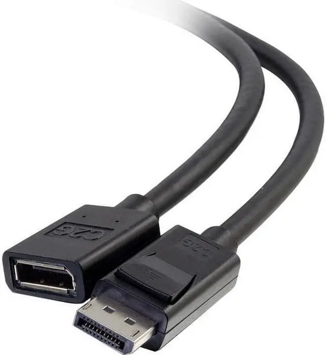 Alt view image 6 of 6 - C2G 6ft DisplayPort Extension Cable Male to Female DisplayPort Cable 54451