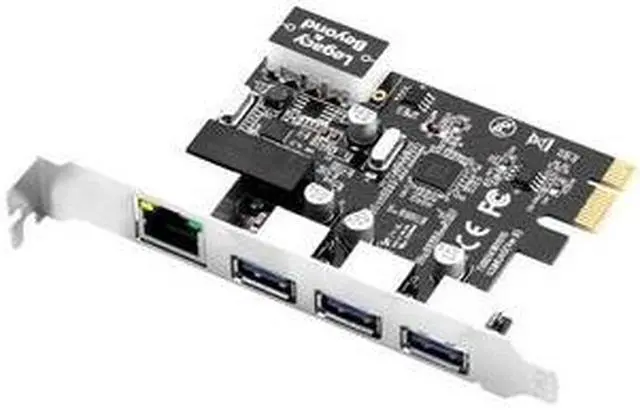 Alt view image 7 of 10 - Siig Usb 3.0 3-Port Hub With Lan Pcie Host Card